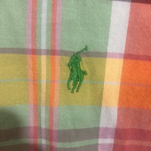 Colorful Ralph Lauren Short Sleeve Shirt Classic Fit Medium. - Picture 2 of 4